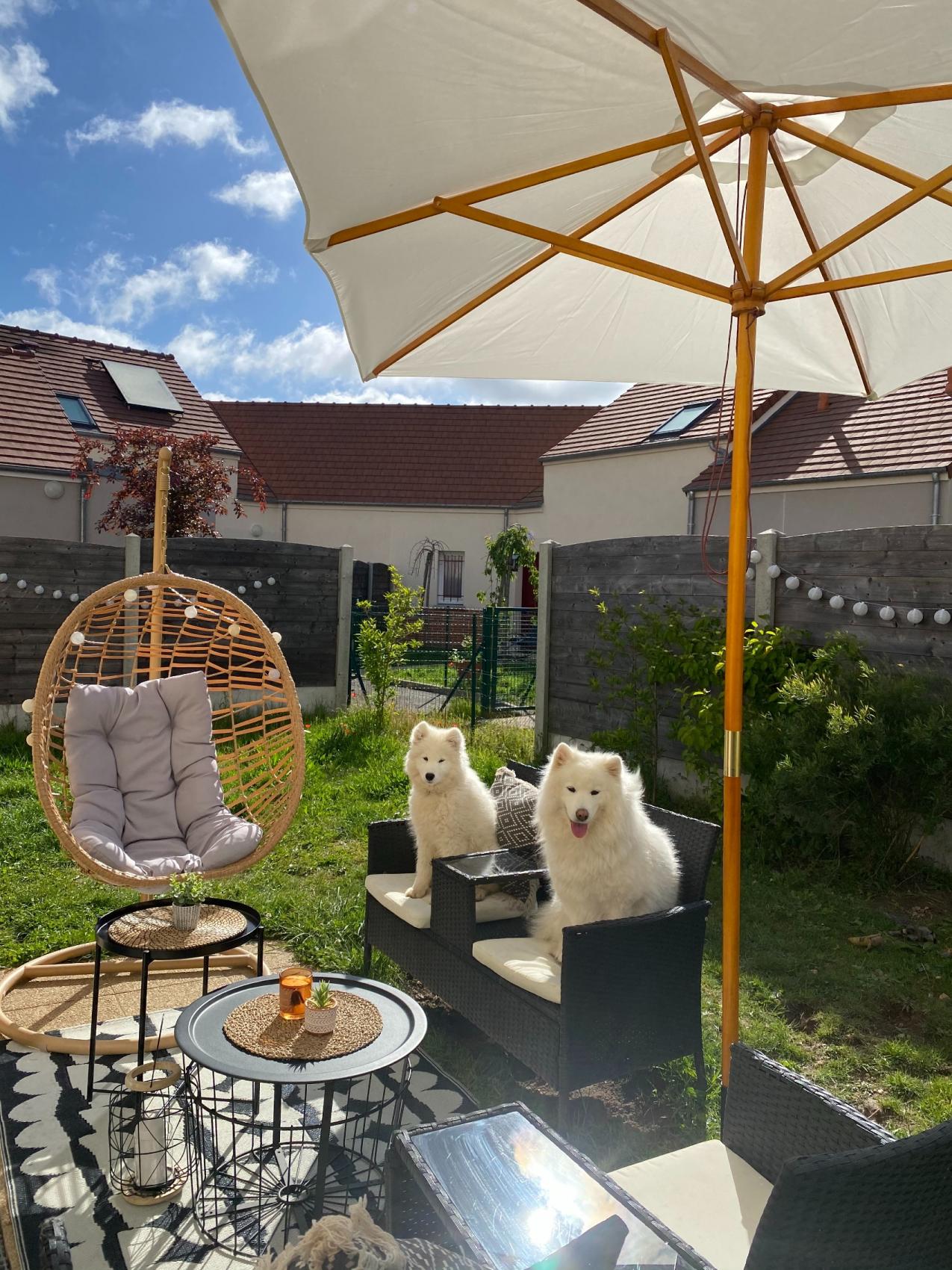 Rechteckiger gerader Holz-Sonnenschirm 2x3m - Cabourg Ecru - zentraler