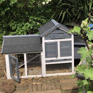 Poulailler En Bois Anthracite Galinette 3 Poules Cage à Poule Avec